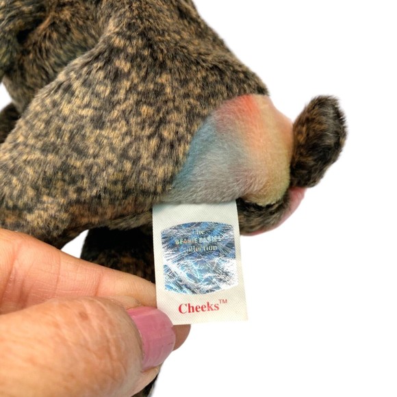 BEANIE BABIES Cheeks the Baboon Retired 1999 NWT - Picture 10 of 14